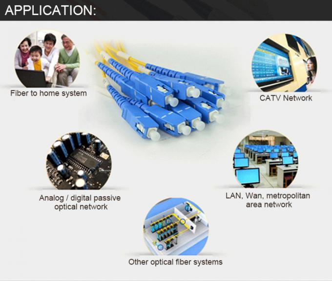 FTTH E2000 APC - SC/APCの繊維光学のパッチ・コード、単一モードの単信ケーブル