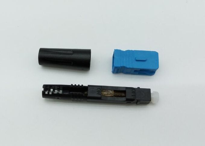 50mmの前磨かれた繊維光学の速いコネクターの青い単一モード繊維のコネクター