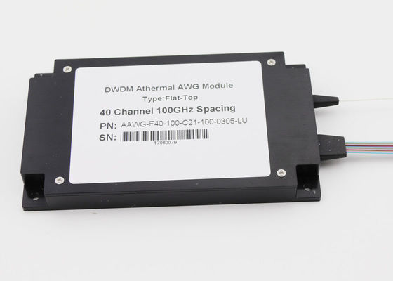 中国 5G前部運搬量/Datacenterのための最高IL 5.0dB DWDM Mux Demux 40Ch AAWGのABS箱 サプライヤー