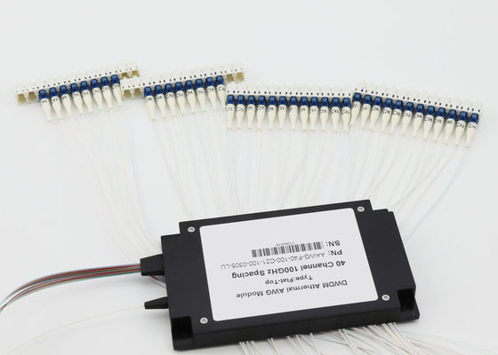 5G前部運搬量/Datacenterのための最高IL 5.0dB DWDM Mux Demux 40Ch AAWGのABS箱 サプライヤー